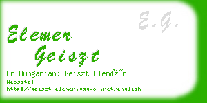 elemer geiszt business card